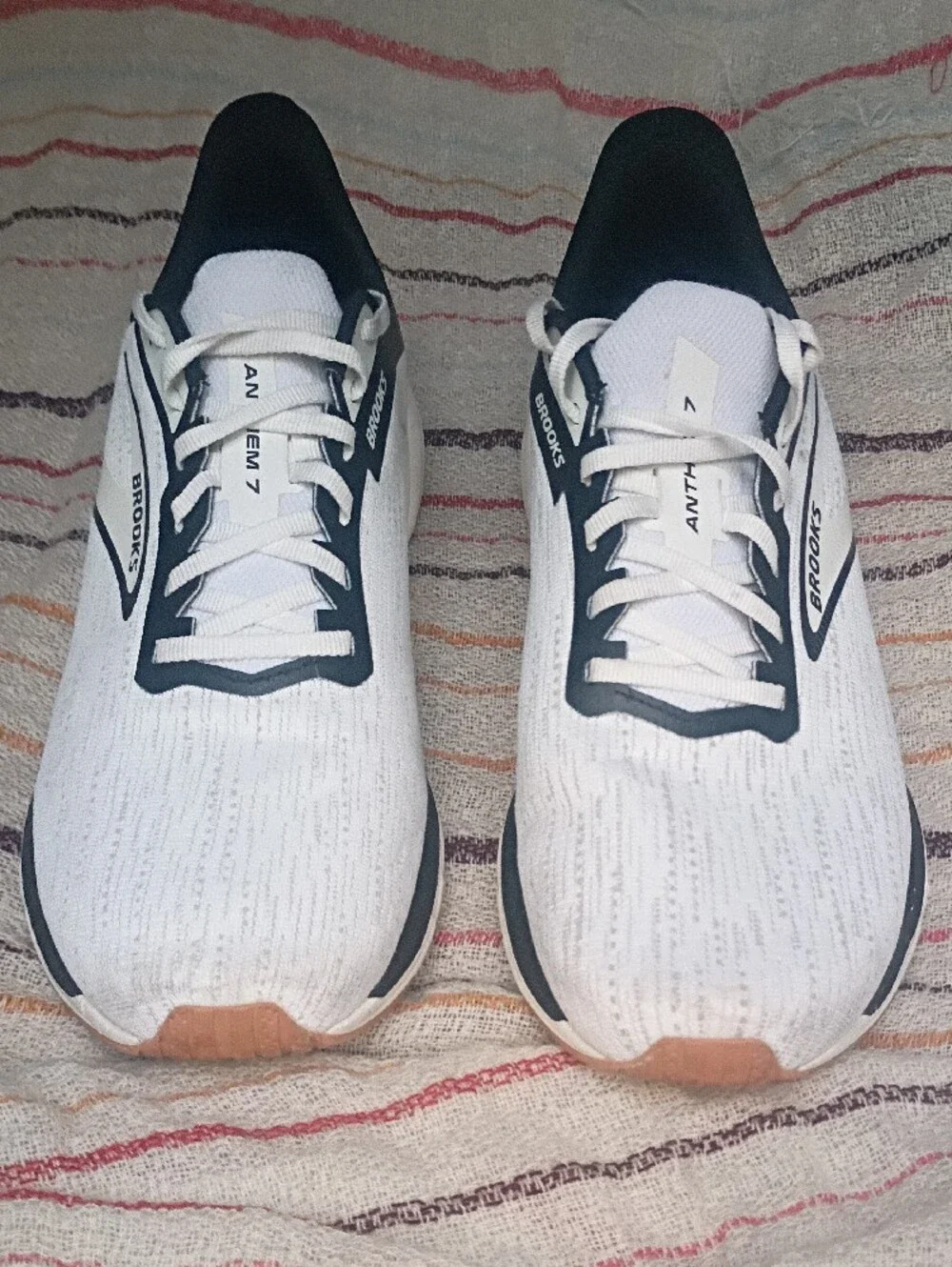 Brooks White and Black Men’s Athletic Running Shoes